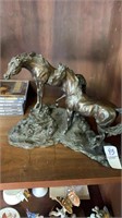 Bronze horse statue “Intruder by Lanford Monroe”