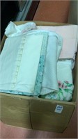 Box of linen, towels, cloth, etc