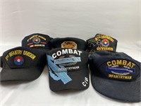 Lot Of 6 Vietnam  Veteran / Combat Baseball Caps
