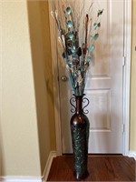 Beautiful 31 inch x 8 inch narrow urn display vase