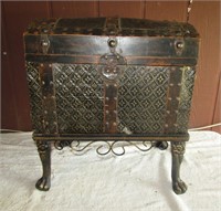 Wood and Tin Small Decorator Chest