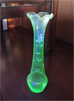 Uranium Glass Vase 8"T