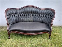 Antique Victorian Rococo Revival Style Sofa