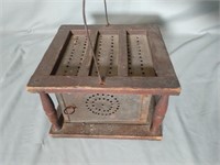 Vintage Tin and Wood Foot Warmer