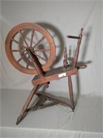 Small Antique Wooden Flax Wheel