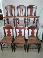 American Empire Period Fiddle Back Chairs