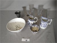 Collection of Antique China, Glass, & Pewter