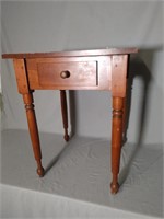 Early Solid Wood Bedside Table