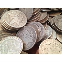 Lot of 100 Morgan Silver Dollars from Photo