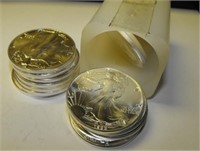 (20) US SIlver Eagle Bullion Coins