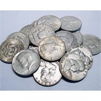$10 Face Value Mixed Type Half Dollars-90% Silver