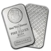 1 oz. Silver Morgan Design Bar  - .999 Pure