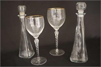 Glass Decanters and Lennox Stemware