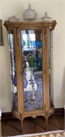 French Style Curved Glass China Cabinet