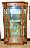 Large Lighted Display Cabinet Ornate Case