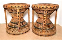 Pair of Woven Table Bases