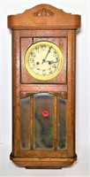 Old Wall Clock in Carved Oak Case