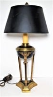 Stately Brass Table Lamp with Shade
