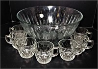 Punch Bowl Set with 6 cups