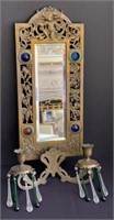 Bejeweled Bronze Beveled Edge Mirror with Prisms