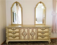 Stanley Furniture Ornate Two Mirrored Dresser