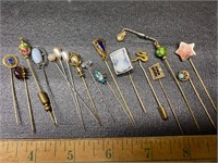 Hat pin collection including gold