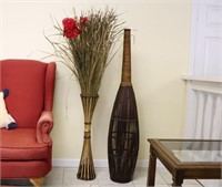 XL Bamboo Wicker Vases