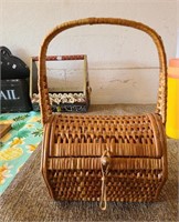 Hand Crafted Woven Cane Purse/Basket