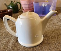White Teapot 6" T x 9"