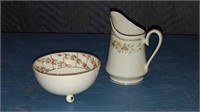 Hand-painted Nippon sugar bowl with porcelain