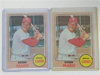 2 1968 Topps Roger Maris #330 Cards