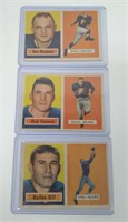 Lot of 3 1957 Topps Football Chicago Bears Cards