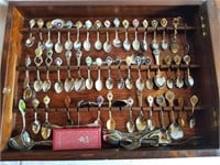 Souvenir Spoons w/ Case 19 & 1/2 x 15"