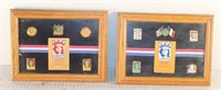 2 Sets of Liberty Enamel Pins Framed