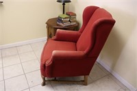 Red Vintage Wingback Chair