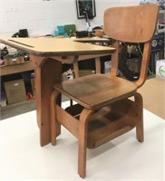 Antique Teak Wooden School Desk - Great Condition
