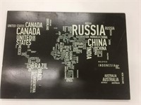 World Country Name Map 20x27"