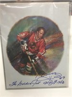 Bobby Hull Signed Canada Post Poster & Stamp