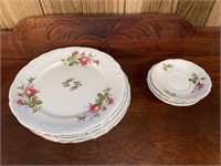 VINTAGE ROYAL KENT ROSES PLATES AND SAUCERS