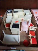 Box Lot of Renwal Doll House Furniture