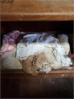 Box Lot of Crocheted Doilies