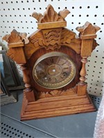 Antique Oak Ansonia Mantel Clock-no insides