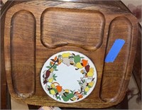 Vintage Wooden Cheese Tray