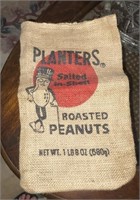 Vintage Planters Peanut burlap sack