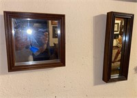 2 FRAMED SMALL MIRRORS