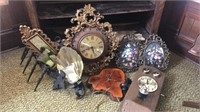 Wall sconces and clocks