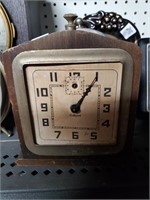 Vtg. Gilbert Wooden Alarm Clock