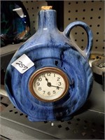 Blue Decanter Bottle Windup Clock