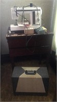 Kenmore Sewing Machine, Table, and Case