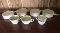 Pyrex Creamer, Mugs and Ovenware dishes